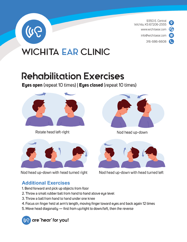 Vestibular Rehabilitation Therapy Exercises - Wichita Ear Clinic
