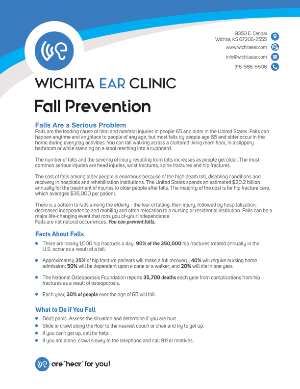 Wichita Ear Clinic - Fall Prevention